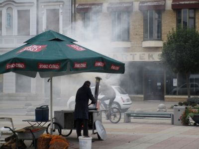 Rostade kastanjer i Daruvar.