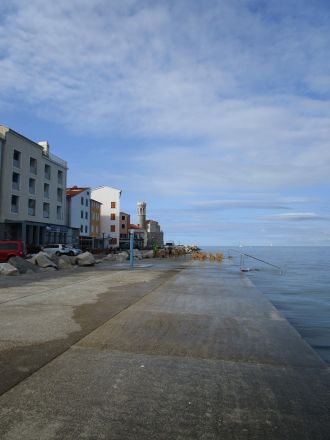 Badplatsen, där jag tog ett kvällsdopp.