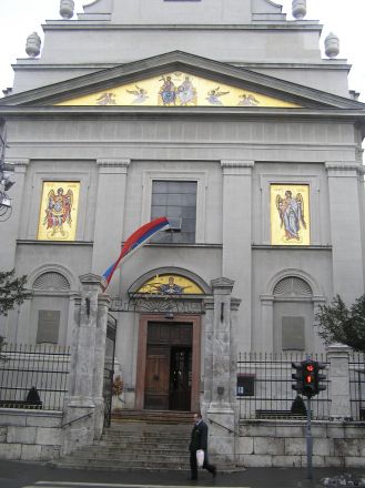 Den serbisk-ortodoxa katedralen i Belgrad.