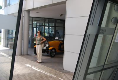 Ginka på busstationen i Plovdiv.