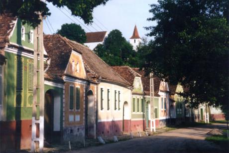 Bygatan i Neudorf (rumänska: Nou Săsesc).